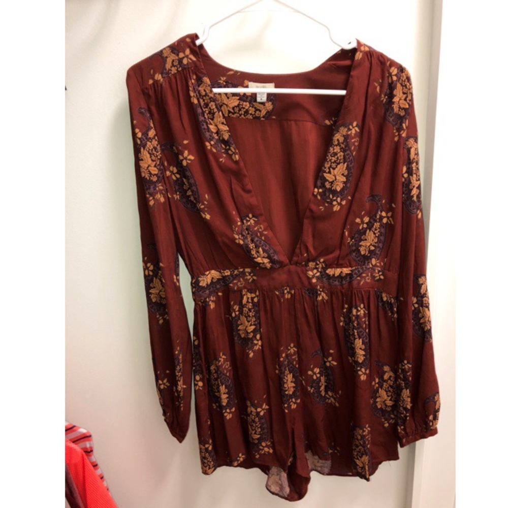 Urban Outfitters Maroon Romper